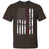 American Biker Us Flag Motorcycle Gears 5 Speed T-shirt_black