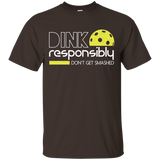 Dink Responsibly Funny Pickleball T-shirt_black=