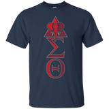 Womens Elephant Delta Triangle Sigma Red Theta T-Shirt 2_Black