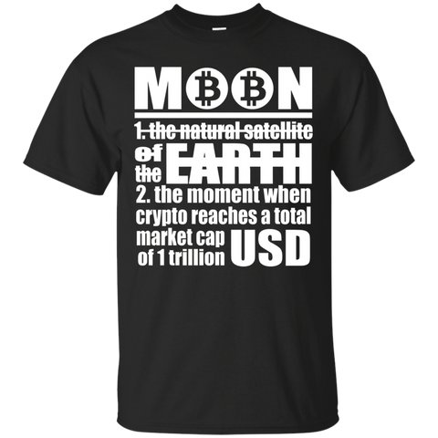 Cryptocurrency Moon Definition T Shirt Funny Crypto Tee_black