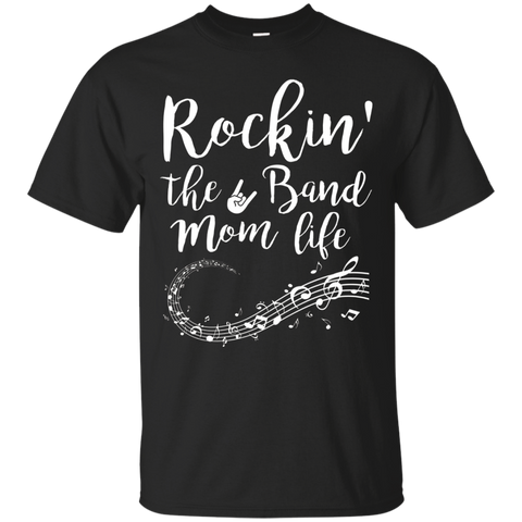 ROCKIN' THE BAND MOM LIFE T-Shirt Rocking_Black