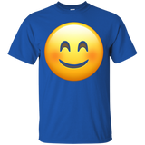 Blush Smile Face Emoji T Shirt_black=