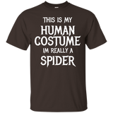 Spider Halloween Costume Funny T-shirt_black=