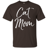 Cat Mom Shirt Fun Cute Mother Feline Tee_black