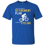 Retirement Plan Funny Bicycle Cycling Humor Graphic T-Shirt_Black