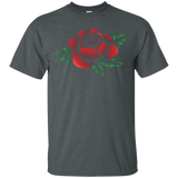 Rose Flower Casual Floral Graphic T-Shirt_Black