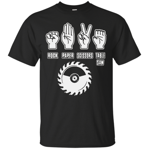 Rock Paper Scissors Table Saw Shirt-Funny Carpenter T-Shirt._Black