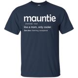 Womens Mauntie Definition T-shirt Funny Gift For Auntie_Black