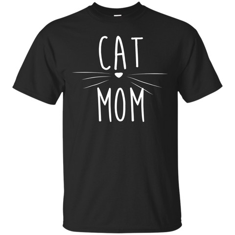 Womens Funny Cute Cat Mom Tee Shirt Best Cat Mom_Black