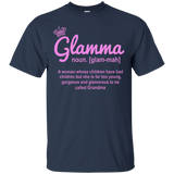 Women's Glamma Funny Definition Shirt Mothers Day Gifts_Black