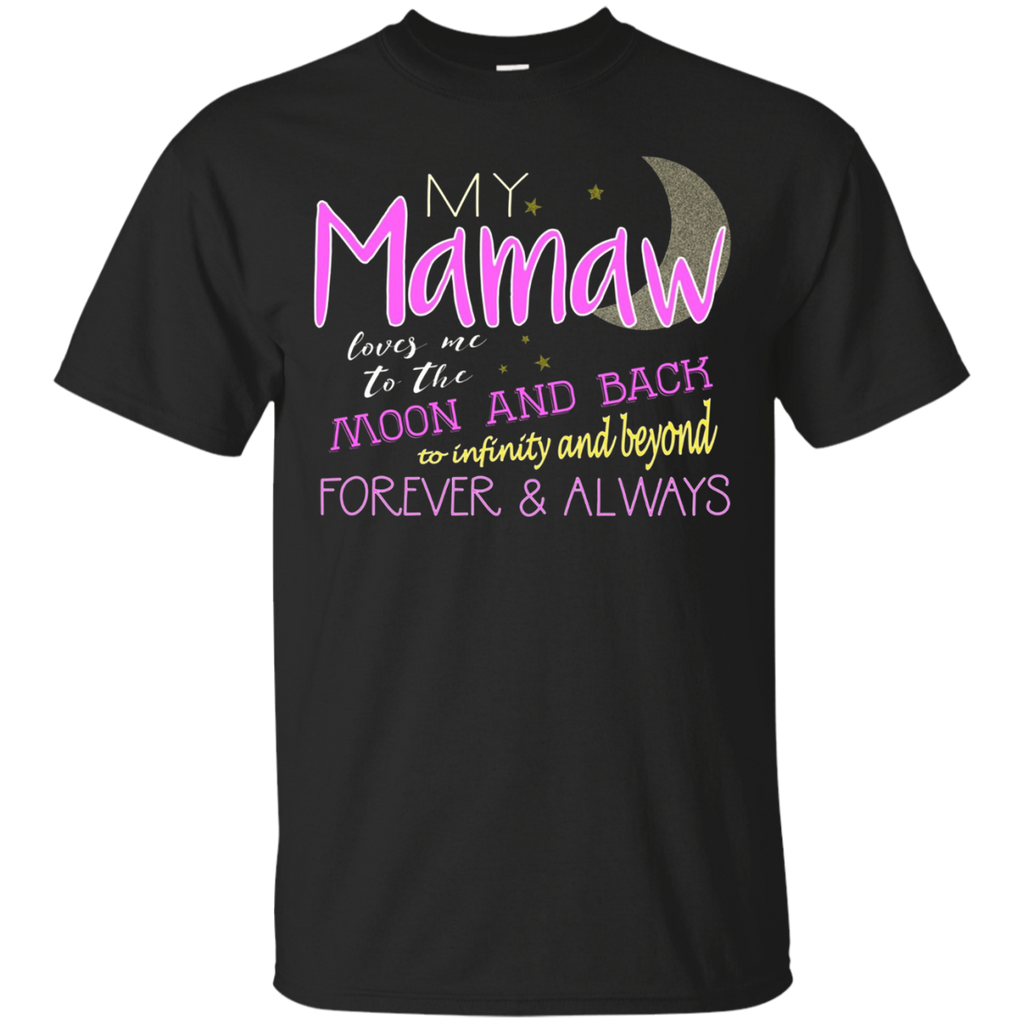 My Mamaw Loves Me to the Moon and Back Infinity T-Shirt_Black
