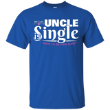 My Uncle Is Single Funny Nephew and Niece T-Shirt_Black