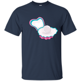 Cute Modern & Unique Ocean Oyster Pearl Art T-shirt & Gift_navy