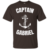 Captain Gabriel T-shirt Personalized Boat Captain Shirt_black=