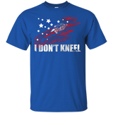 I Don't Kneel - Proud American Flag Shirt_black