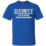 Security Little Sister Protection Squad Big Brother T-Shirt_Black