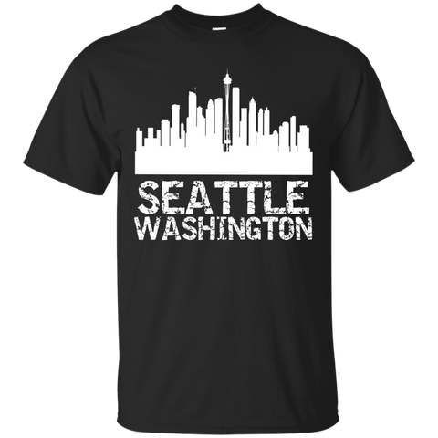 Seattle Washington USA United States America City T-shirt_Black