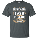 September 1976 - 41th Birthday Gifts Funny Tshirt_Black