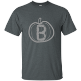 Letter B Pumpkin Name Initials Monogram T-shirt_black=