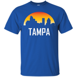 Tampa Florida Sunset Skyline Silhouette T-Shirt_Black