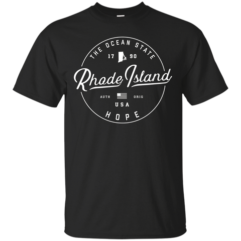 Rhode Island T-Shirt, US State Travel Vacation Shirts RI USA_Black