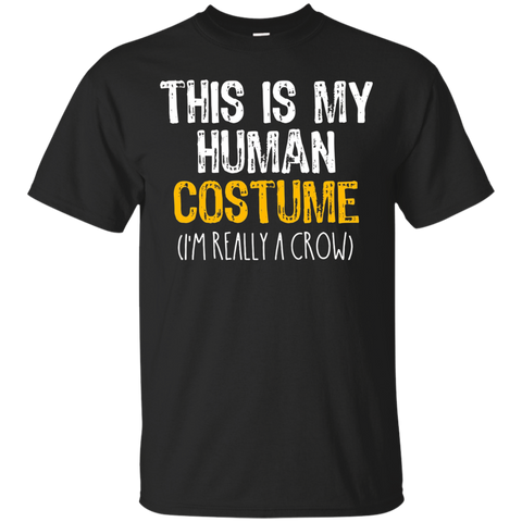 This Is My Human Costume Crow Halloween Funny T-shirt_black=