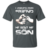 The God Sent Me My Son T-Shirt Father's Day_Black