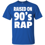 Raised On 90's Rap - 90's Hip Hop Tshirt_Black