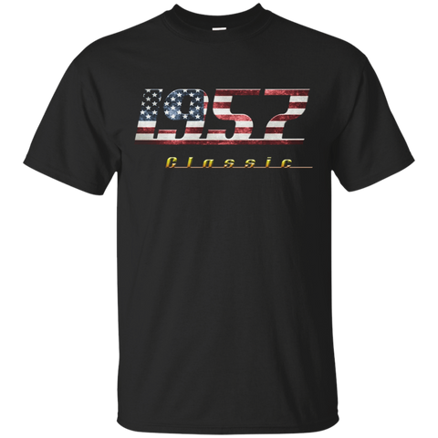 1957 Classic Shirt Vintage Retro Style With Us Flag_black