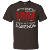September 1964 The Birth of legends , 53 Years Old T-shirt_Black