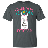 Legendary Llamas Are Born In October T-shirt Libra Kid