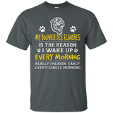 My Bouvier Des Flandres Is Why I Wake Up T-Shirt_Black