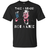 Take A Stand Not A Knee Trump National Anthem T-shirt_black=