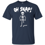 Oh Snap - Funny Skeleton Halloween T Shirt_Black