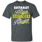 Guitarist By Passion Bartender By Profession T Shirt_black
