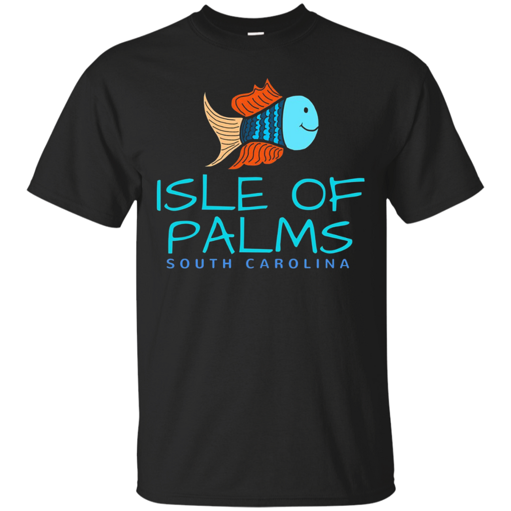 Isle Of Palms T-shirt, South Carolina Fun Fish T-shirt_black=
