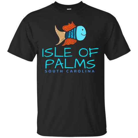 Isle Of Palms T-shirt, South Carolina Fun Fish T-shirt_black=