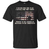 Stand For The Flag Kneel For The Cross T-shirt Usa Proud_black=