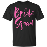 Womens Bride Squad T-Shirt With Pink Ring_Black