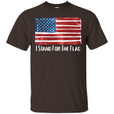 I Stand For The Usa Flag T-shirt_black