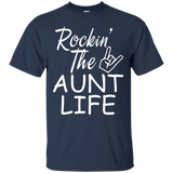 rockin the aunt life shirt_Black