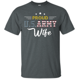 Womens Proud U.S. Army Wife Star C3 Funny T-shirt_Black