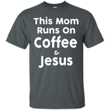 Womens This Mom Runs On Coffee and Jesus T-Shirt_Black