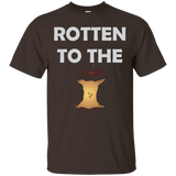 Punny T-shirts - Rotten To The Core - For Men and Boys_Black