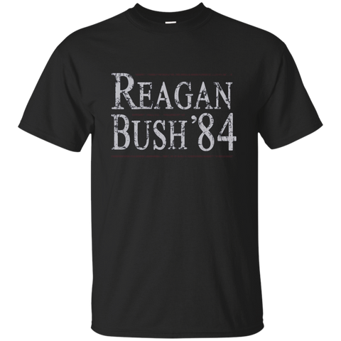 Retro Reagan Bush 84 Election T Shirt_Navy