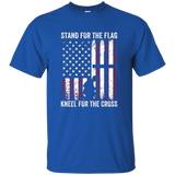 Stand For The Flag, Kneel For The Cross T-shirt_black=