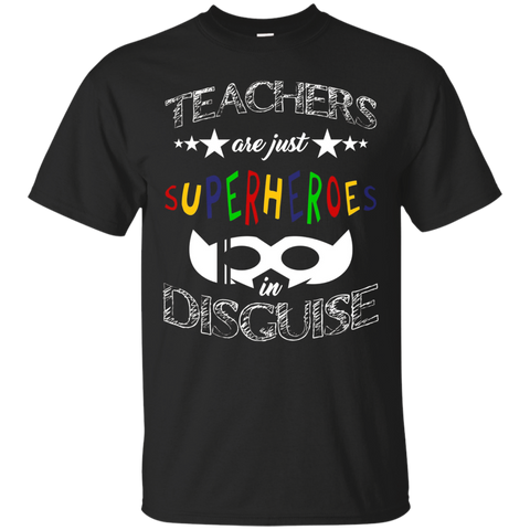 Teachers are Superheroes in Disguise T-Shirt Funny Gifts_Black