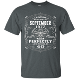 Legends Were Born In September 1977- Life Begin At 40 Shirt