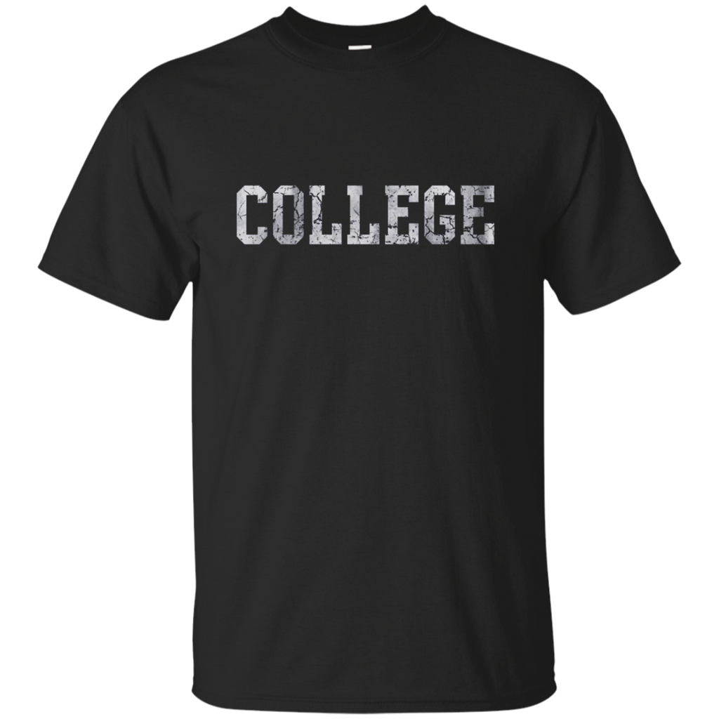 Retro College Funny T Shirt_Navy