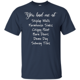 You Had Me At Shiplap Walls Farmhouse Sink Trendy T Shirt_Black